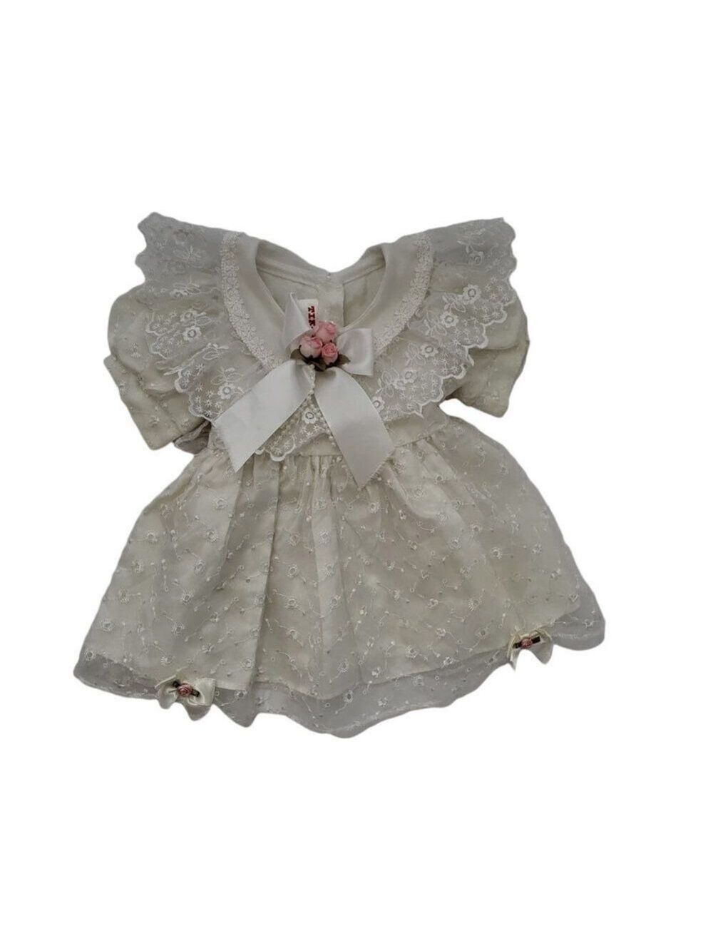 Vintage tik tak white dress infant girls 9 months